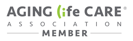 A logo for the life care association of members.